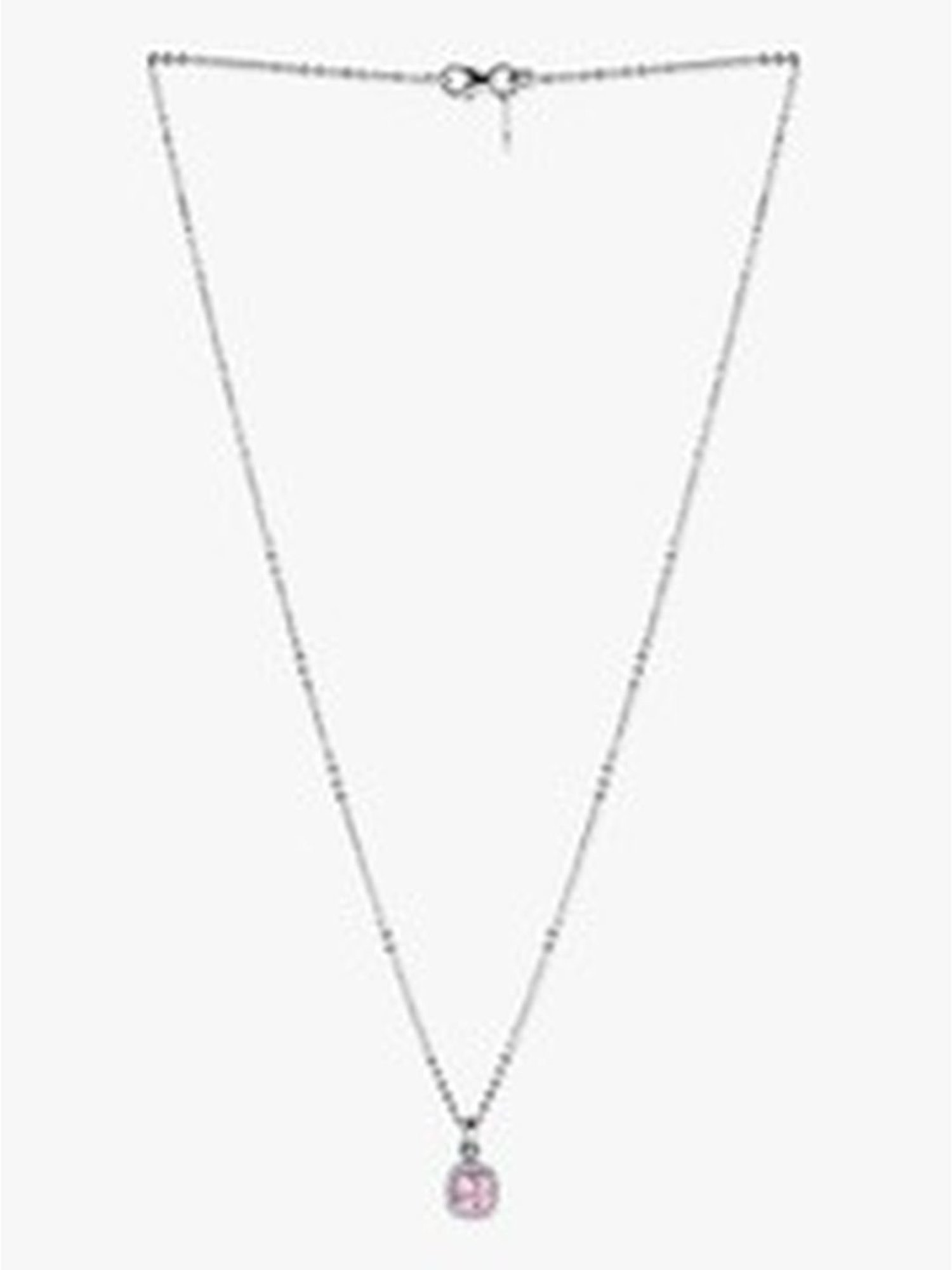 March by FableStreet 92.5 Sterling Silver Minimal Pink Tourmaline Pendant for Women