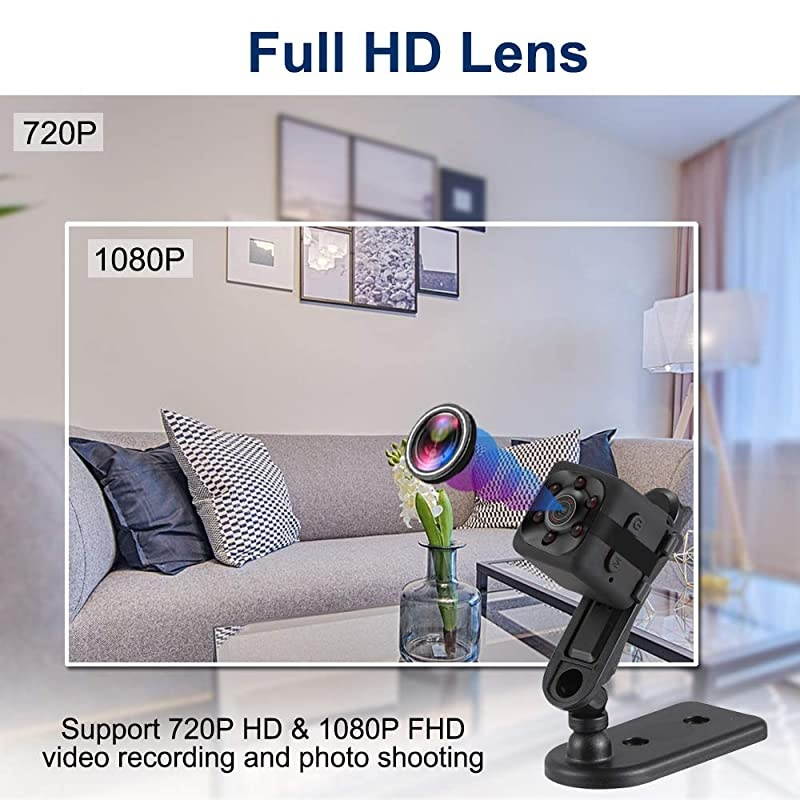 Spy Camera Hidden Camera 1080P Nanny Cam Full HD with Night Vision Motion Activation for Indoor Outdoor Covert Security Cameras