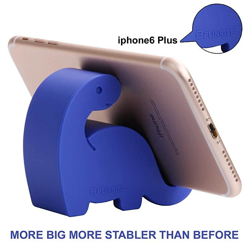 Animal Desk Phone Stand, Update Dinosaur Silicone Office Phone Holder, Creative Phone Tablet Stand Mounts, Size:1.3" X 3.1" X 2.8"(Navy Blue)