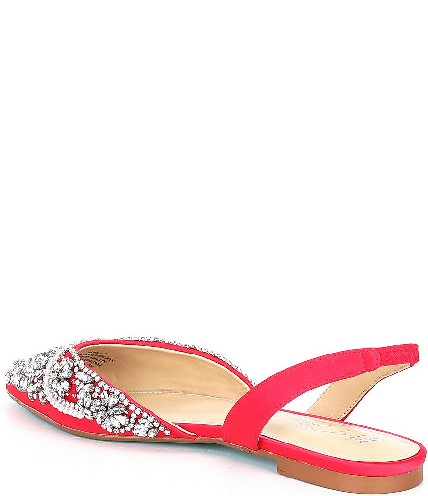 Blue by Betsey Johnson Molly Rhinestone Slingback Dress Flats