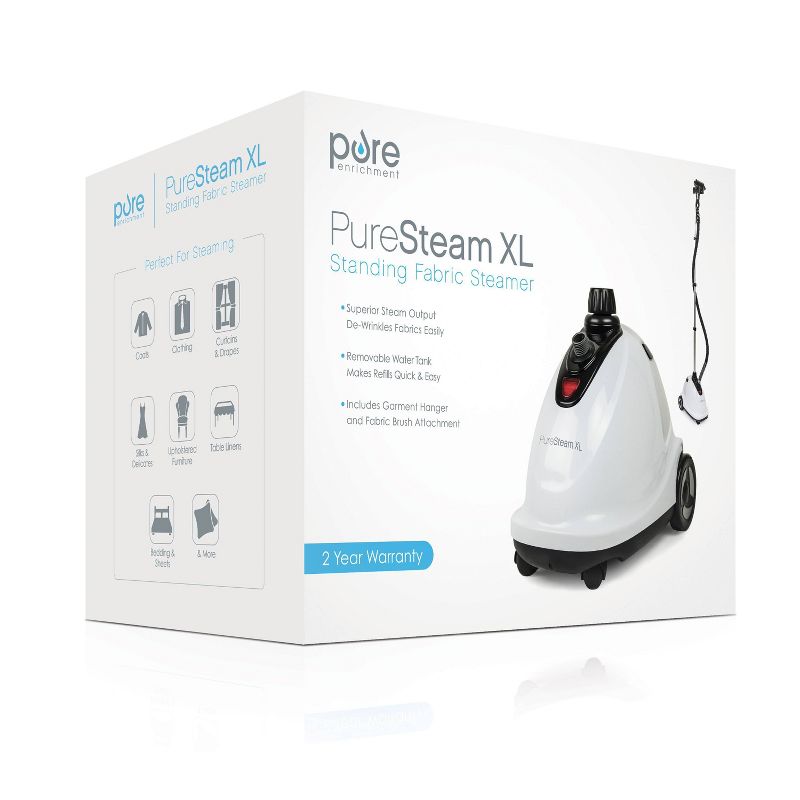 Pure Enrichment Puresteam Xl High Powered Standing Fabric Steamer - White
