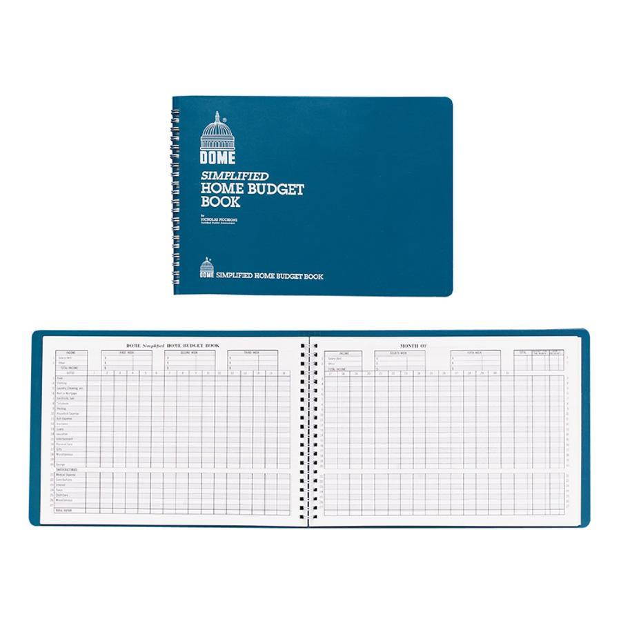 Dome Home Budget Book 64 Pages 10-1/2"x7-1/2" Teal 840