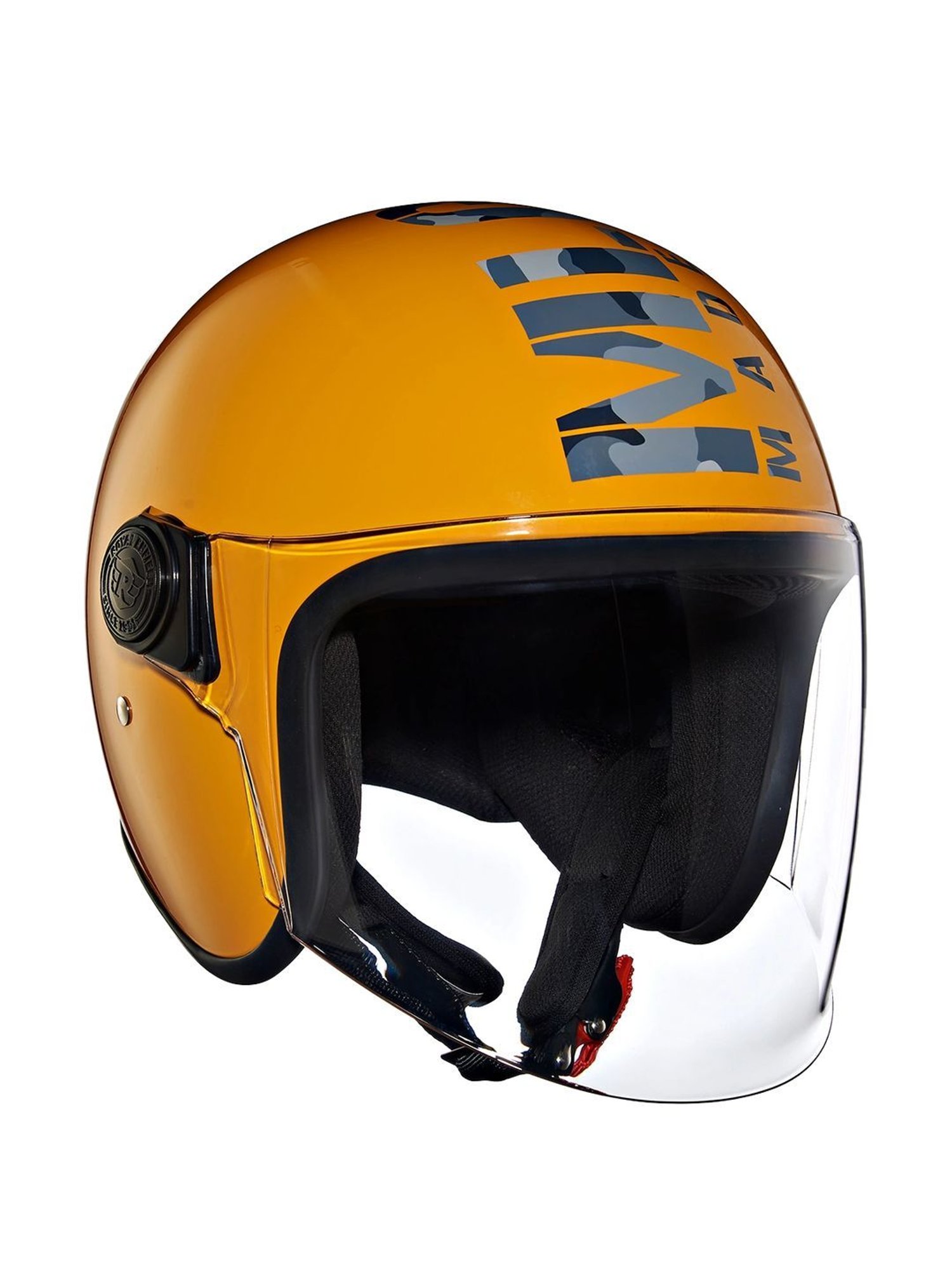 Royal Enfield Gt Yellow Printed Medium Helmet