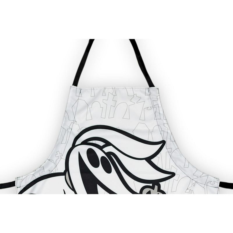 Seven20 Nightmare Before Christmas Zero Apron - Kitchen Accessory - White & Black Ties