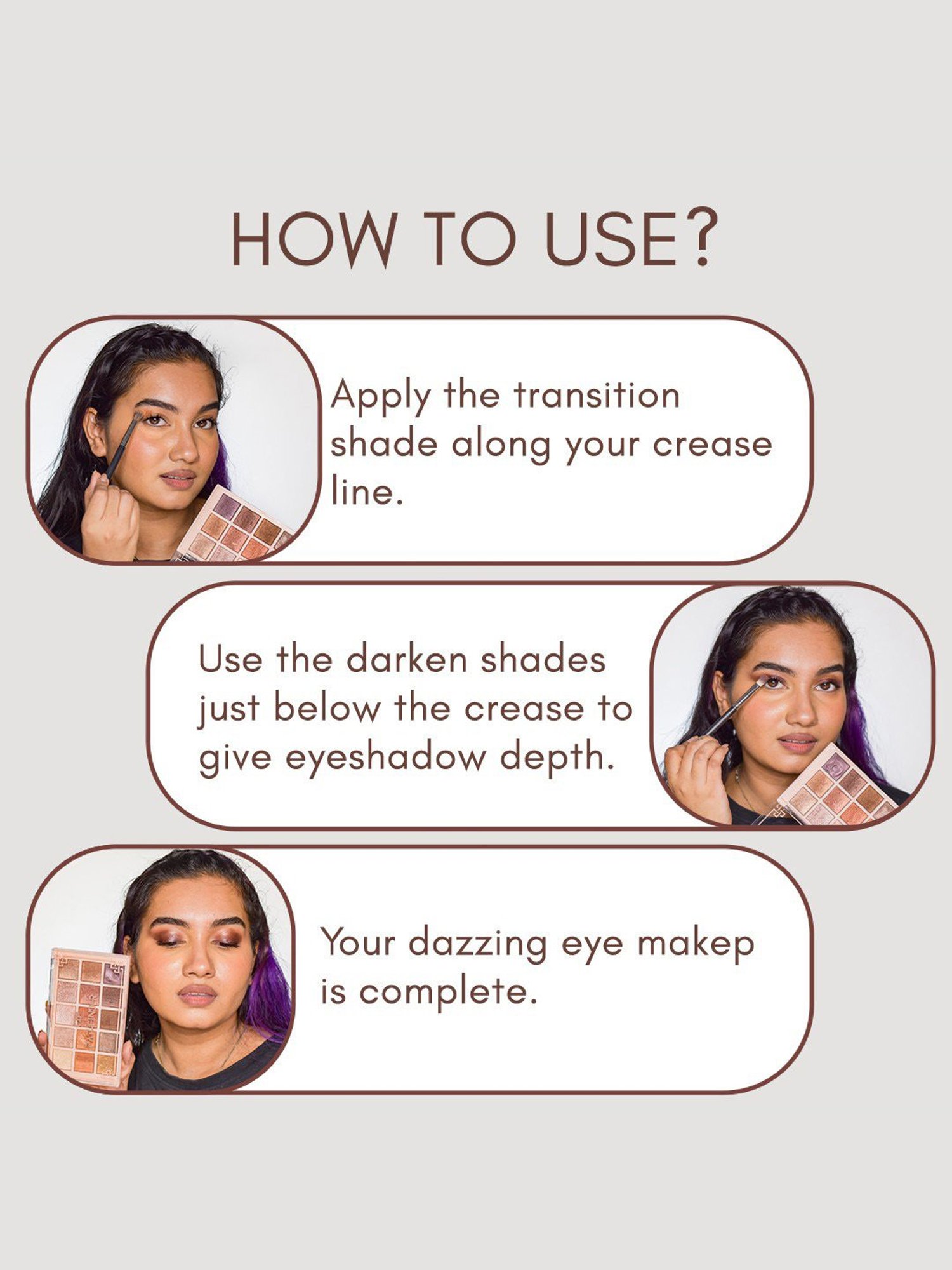 C2P PROFESSIONAL MAKEUP Pathfinder 15 Color Eyeshadow Palette Burned Almond 06 - 30 ml