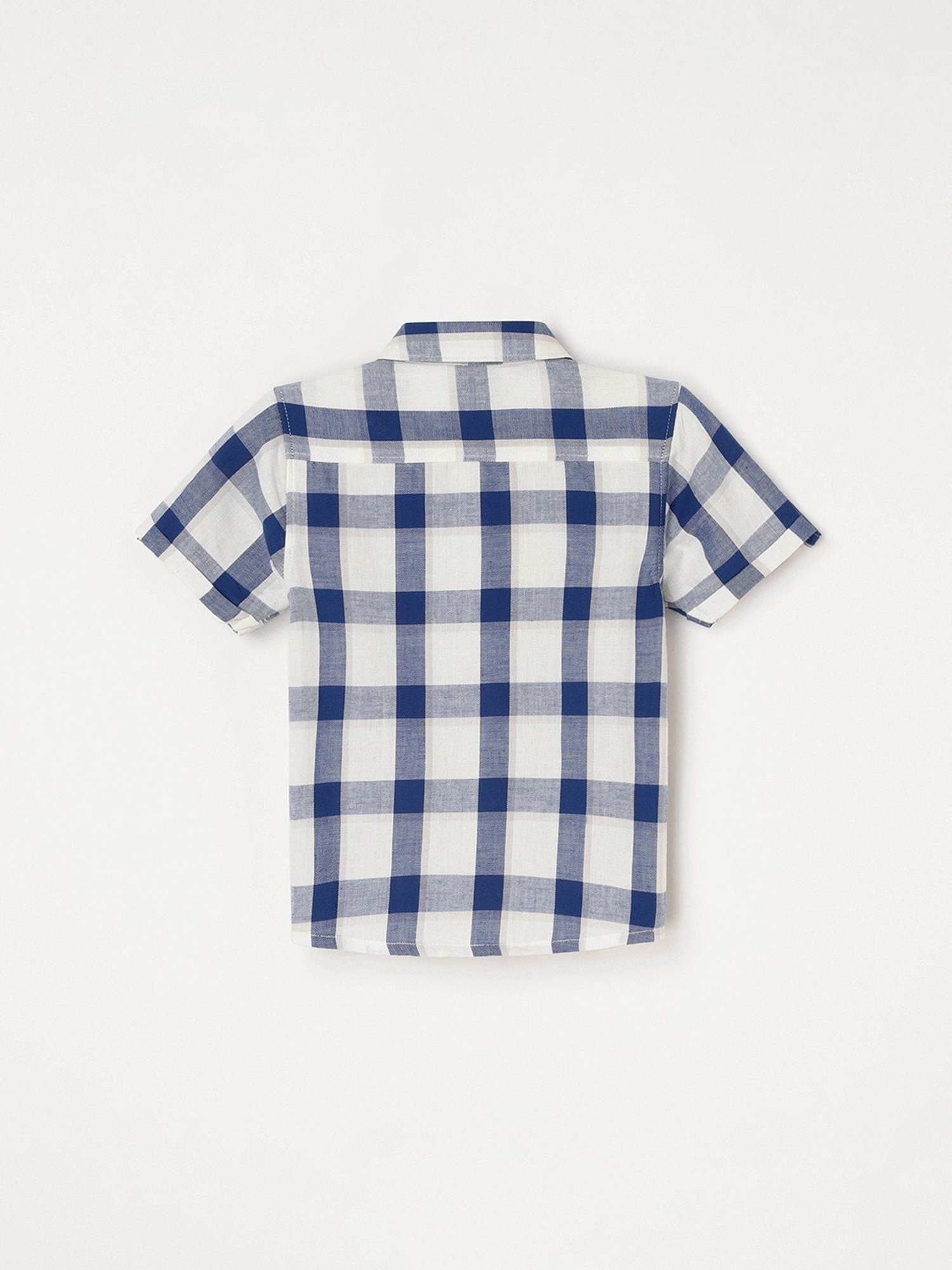 Juniors by Lifestyle Blue & White Cotton Chequered Shirt