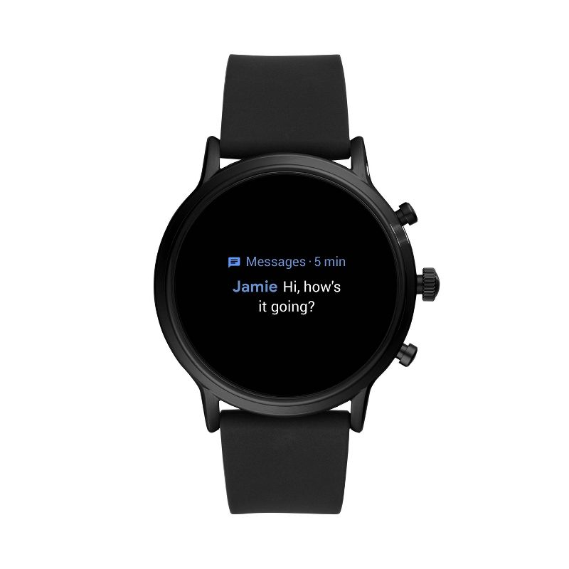 Fossil Gen 5 Smartwatch Carlyle HR 44mm - Black with Black Silicone