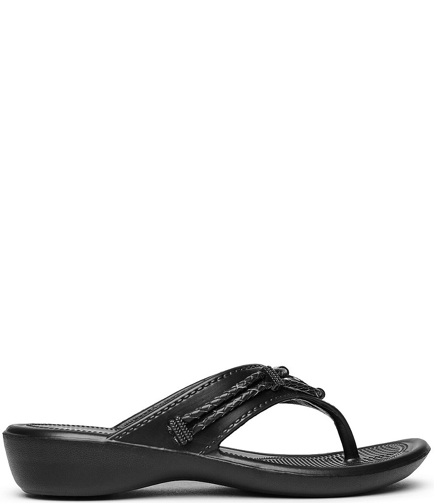 Minnetonka Silverthorne Prism Waterproof Wedge Thong Sandals