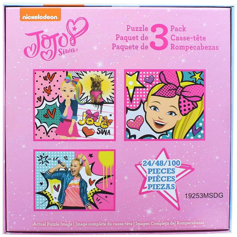 The Canadian Group Jojo Siwa Jigsaw Puzzle 3 Pack |  24, 48, & 100 Pieces