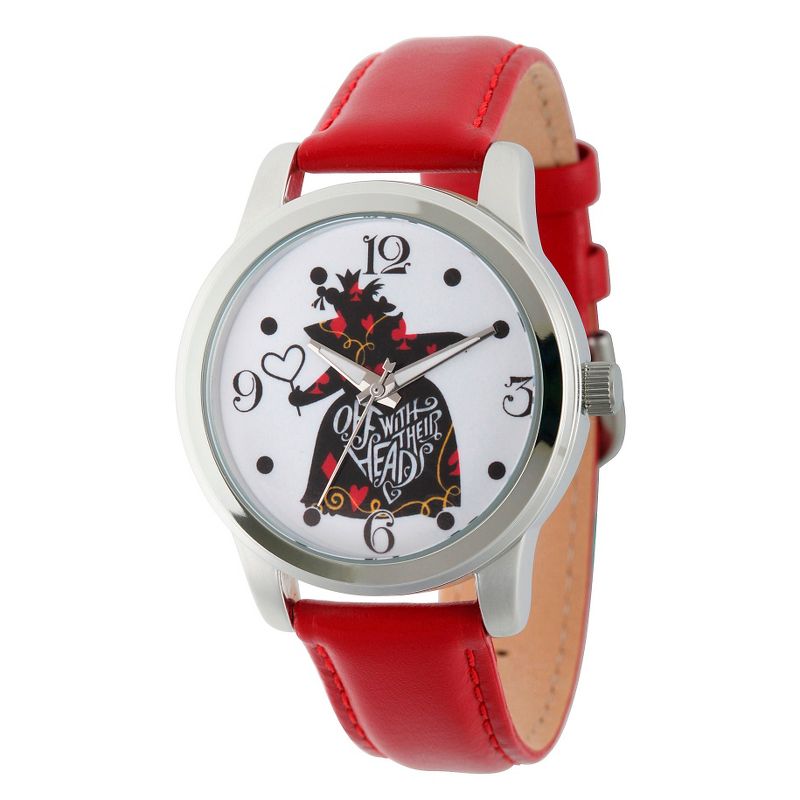 Women's Disney Alice in Wonderland Silver Alloy Watch - Red
