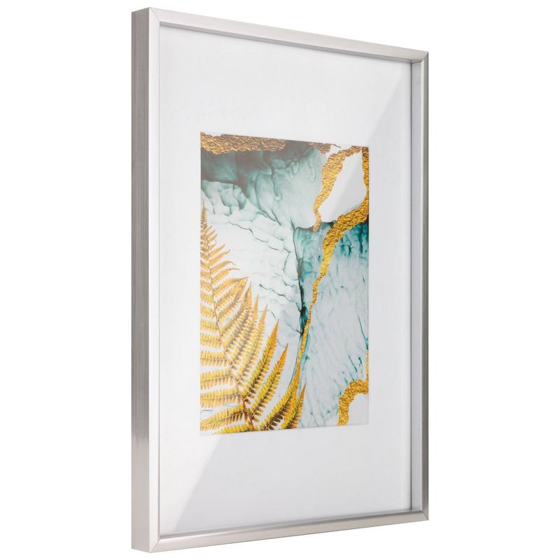 7pc Gallery Wall Frame Set with Decorative Art Prints and Hanging Template Silver - Gallery Solutions