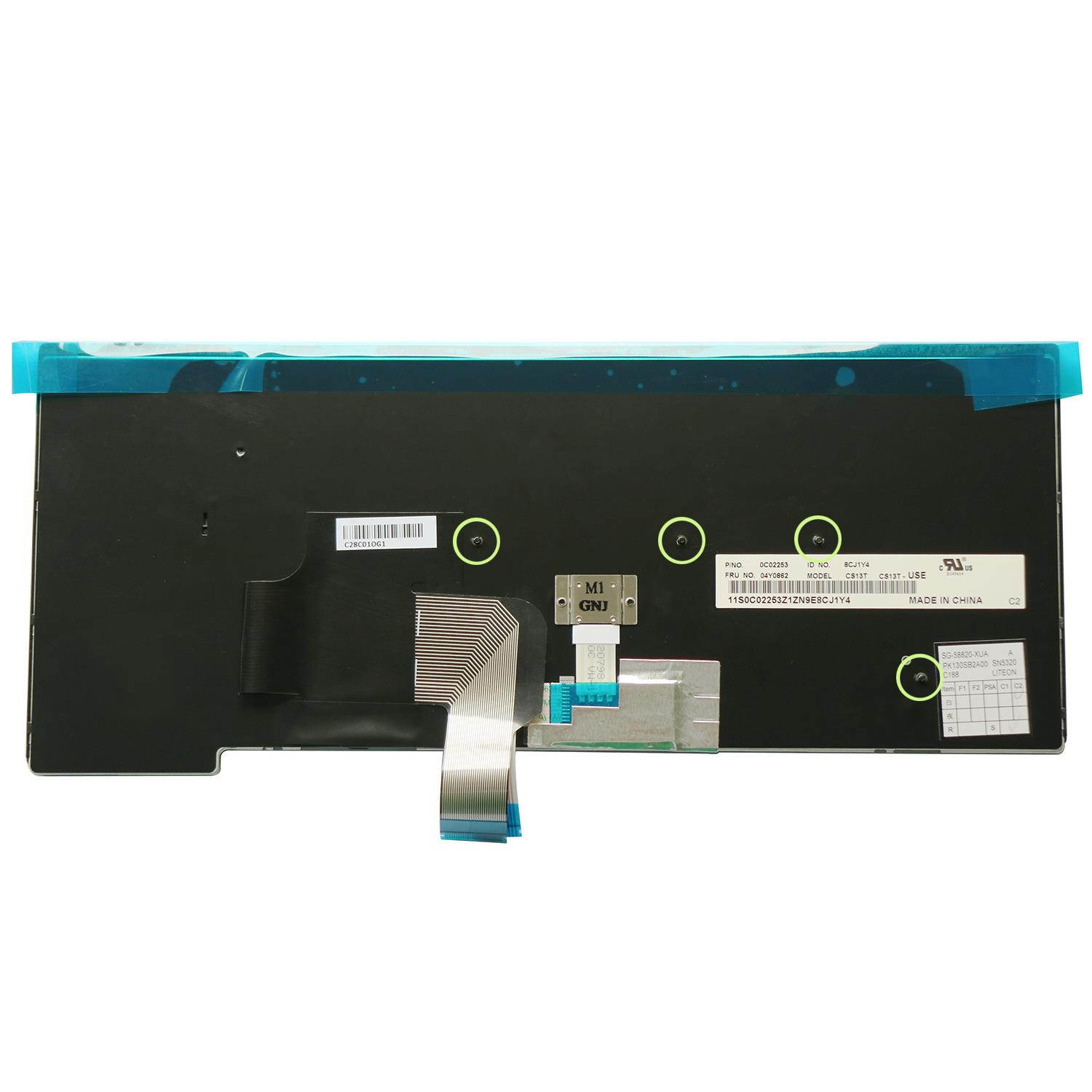 AUTENS Replacement US Keyboard for Lenovo ThinkPad E431 E440 Laptop No Backlight (4 Fixing Screws)