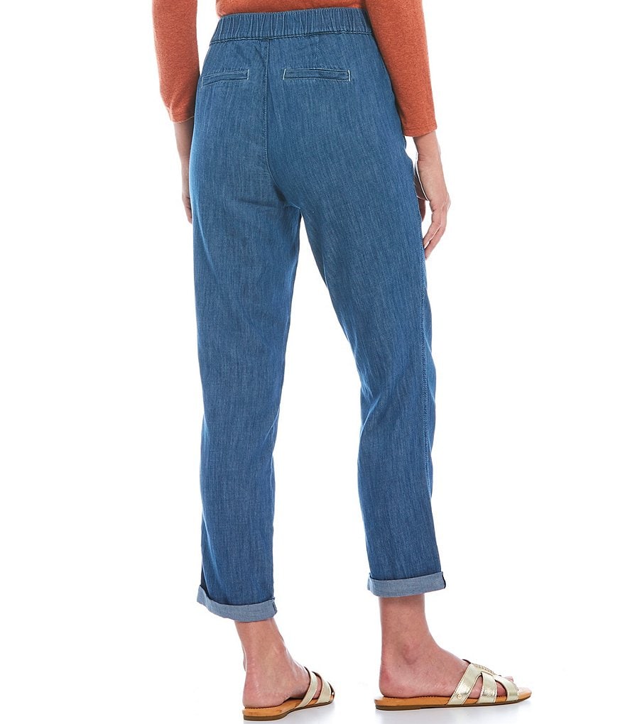 NYDJ Drawstring Waist Slim Ankle Roll Cuff Jogger Pants