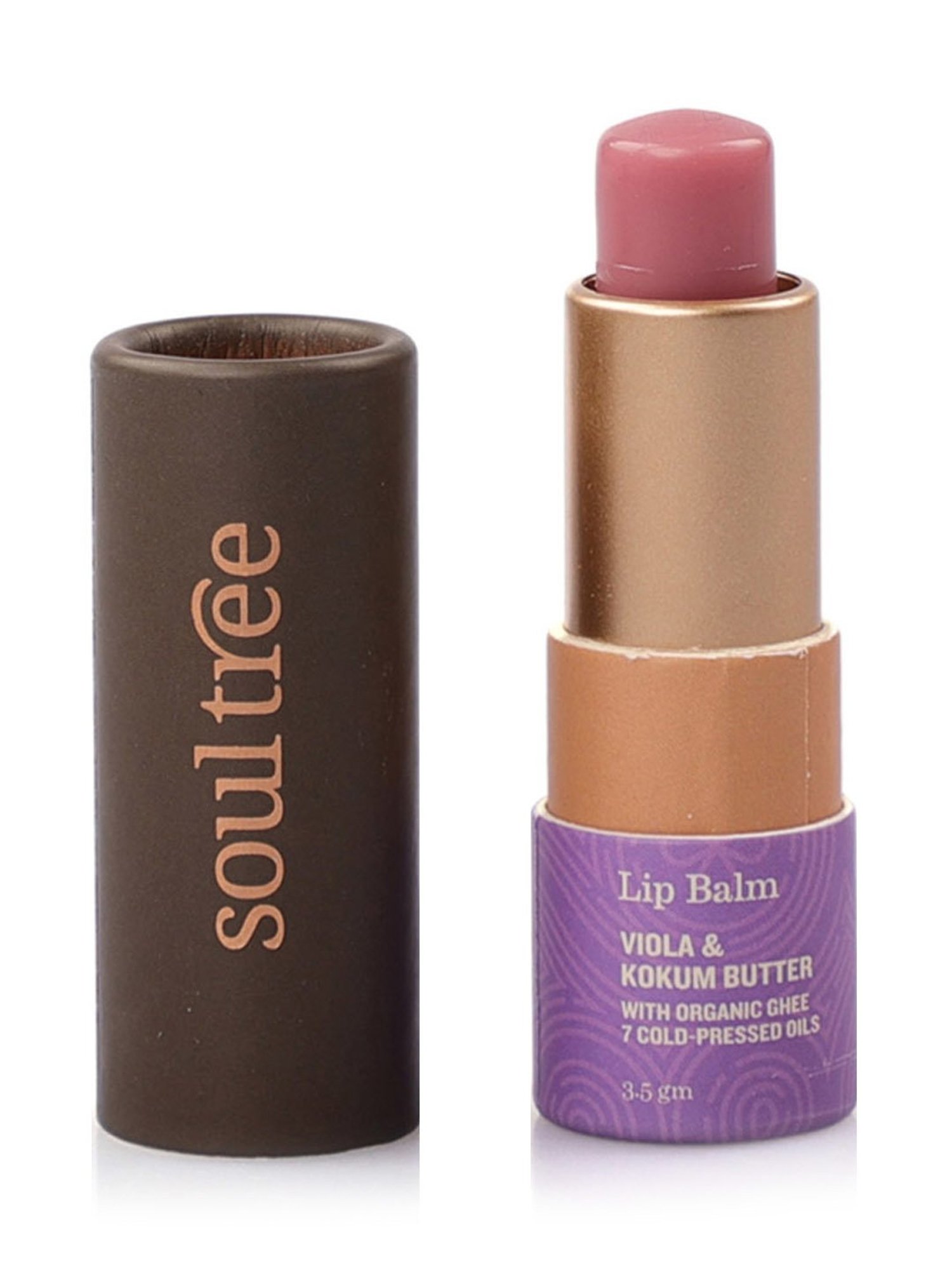 SoulTree Viola & Kokum Butter Lip Balm - 3.5 gm | Ayurvedic Lip Balm