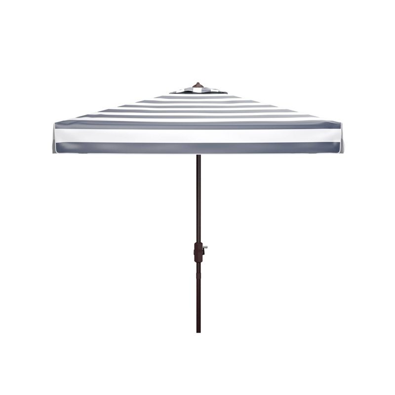 7.5' Square Elsa Fashion Line Umbrella Navy/White - Safavieh