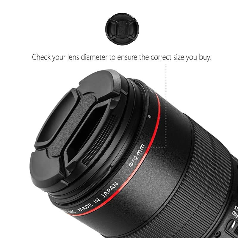 52mm Lens Hood Set Collapsible Rubber Lens Hood with Filter Thread + Reversible Tulip Flower Lens Hood + Center Pinch Lens Cap + Microfiber Lens Cleaning Cloth