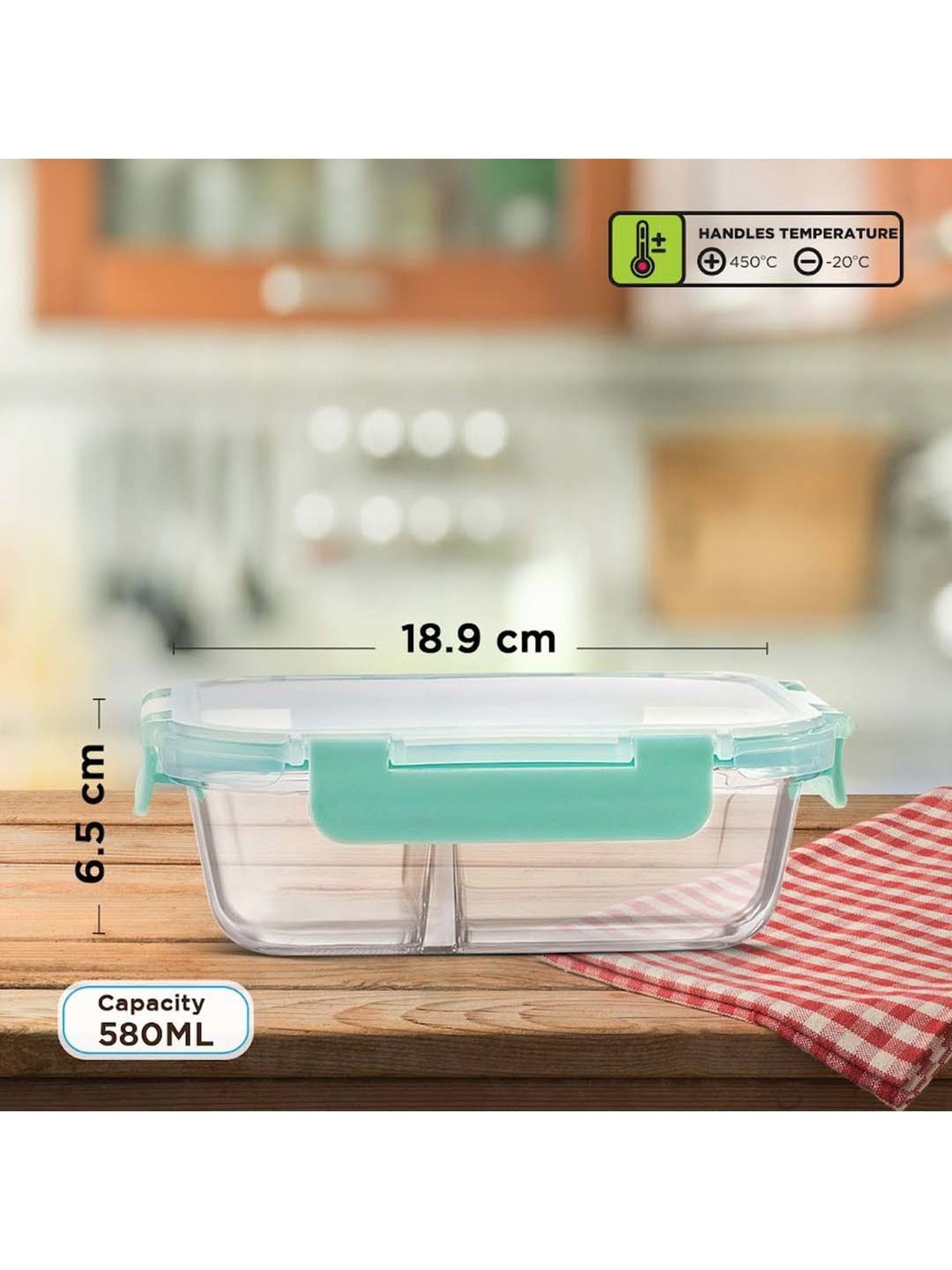 Allo Borosilicate Glass Lunch Box