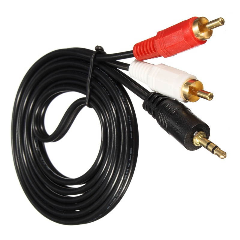 1.5M/3M/5M 3.5mm Male to 2RCA AV Male Stereo Audio Cable AUX Cable 3M