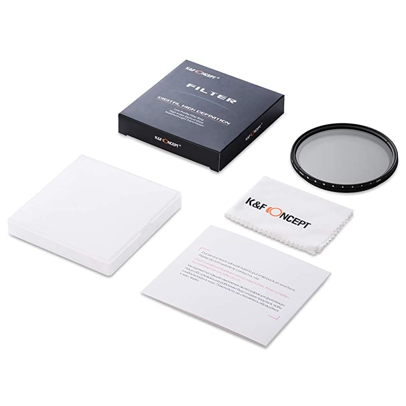 72mm ND Fader Variable Neutral Density Adjustable ND Filter ND2 to ND400 for Canon 7D 60D 70D 500D for Nikon D7000 D600 D300 D800 D7100 for Sony A77 NEX 5 DSLR Cameras + Lens Cleaning Cloth