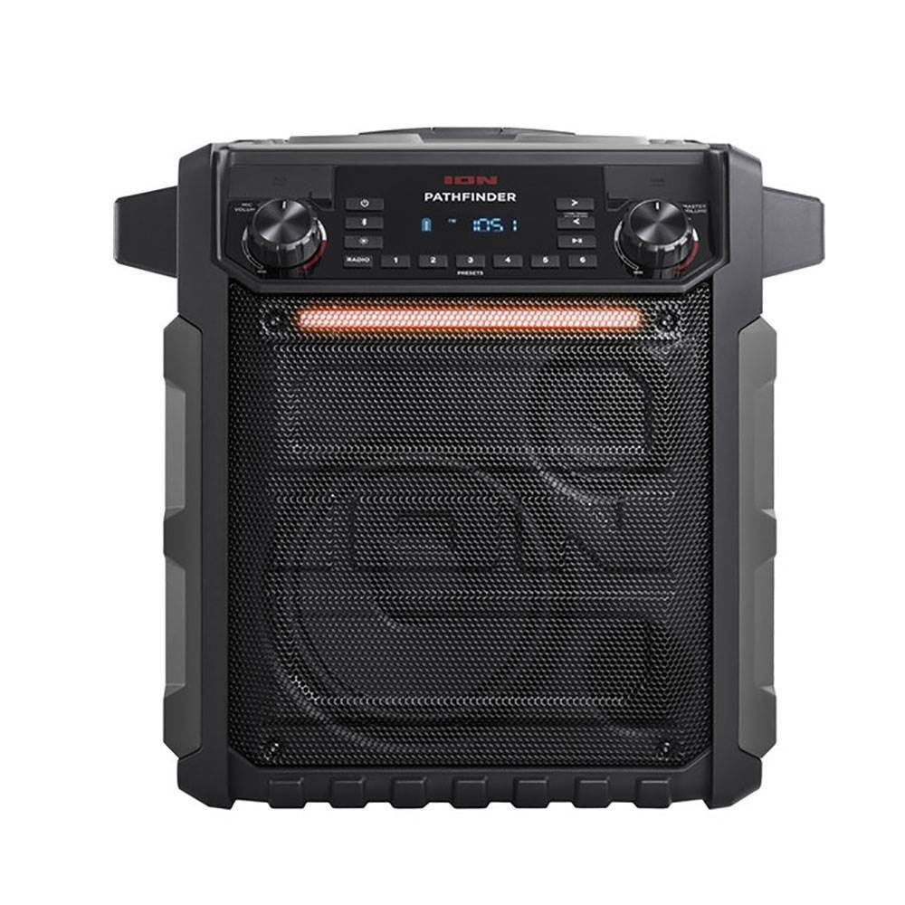 ion pathfinder rugged bluetooth portable speaker  black