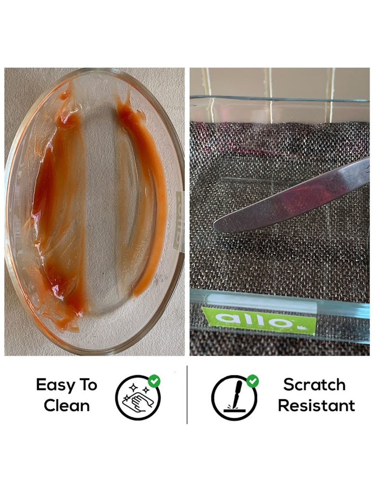 Borosilicate Oval Glass Baking Dish, Baking Tray, Oven and Microwave Safe