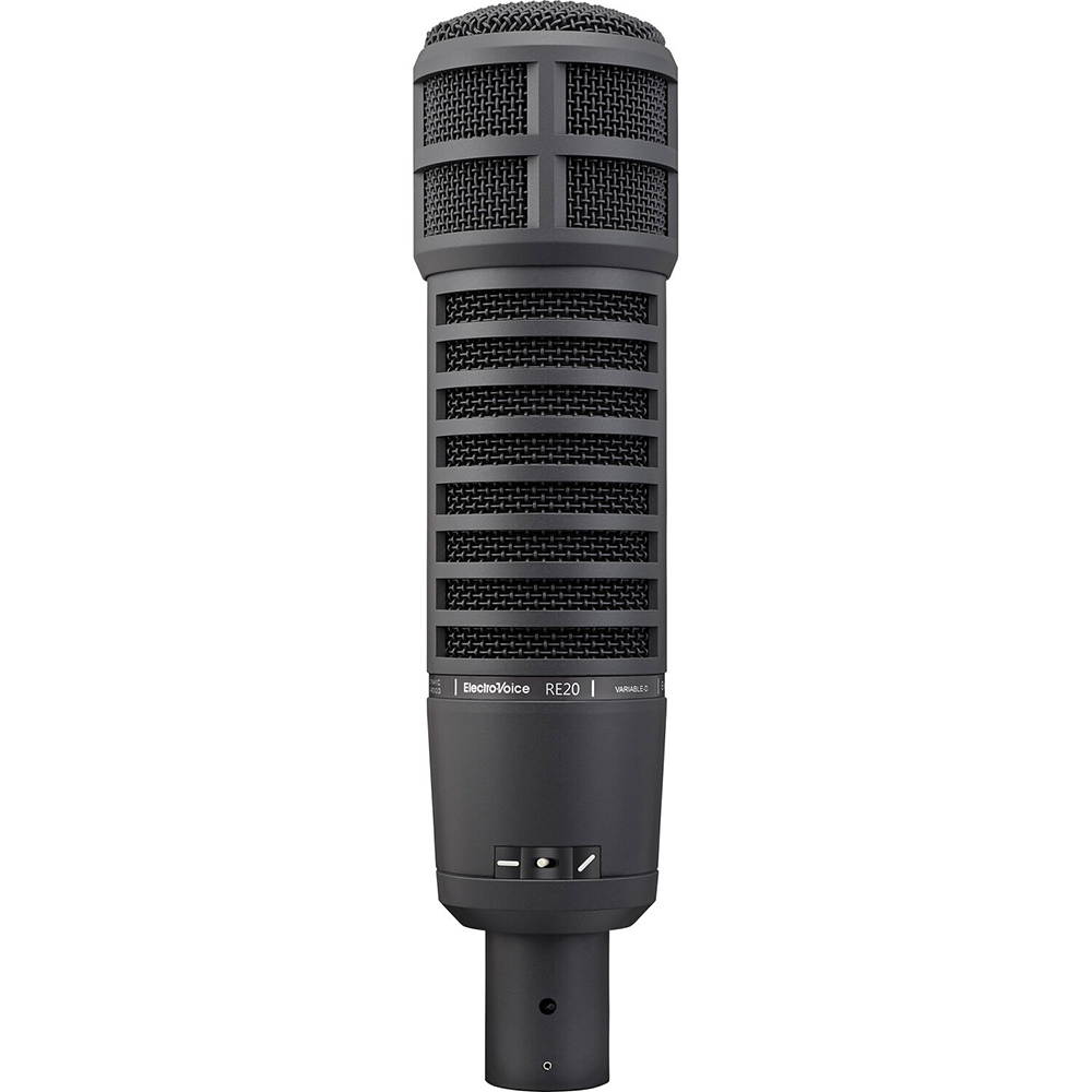 Electro-Voice RE20 Broadcast Announcer Microphone (Black) Bundle with Mic Shockmount & Broadcast Arm