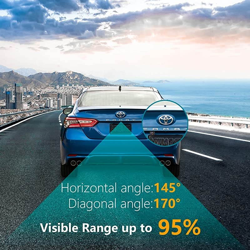 720P BackupFront View Camera IP69K Waterproof Starlight Night Vision High Definition and Super Wide Angle Reverse Rear View Backup Camera for Cars Jeep Trucks SUV RV Van