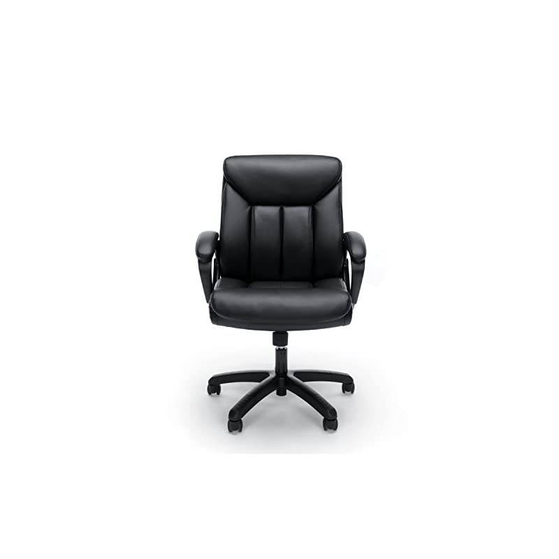 ESS Collection Executive Office Chair, Black with Black Frame (ESS-6020-BLK)