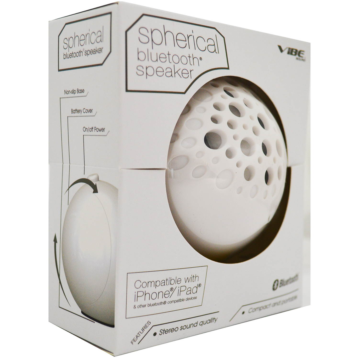 Vibe Spherical Portable Bluetooth Speaker for  Devices - Blue