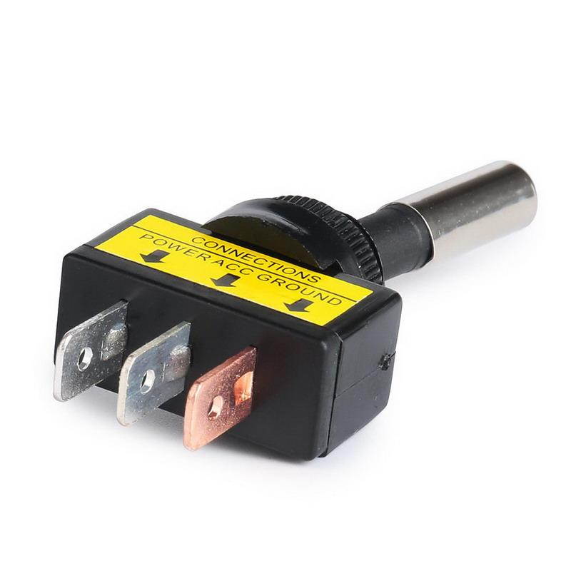 12V 20A Car Auto Green LED Light Toggle Rocker Switch 3Pin SPST ON/OFF Switches