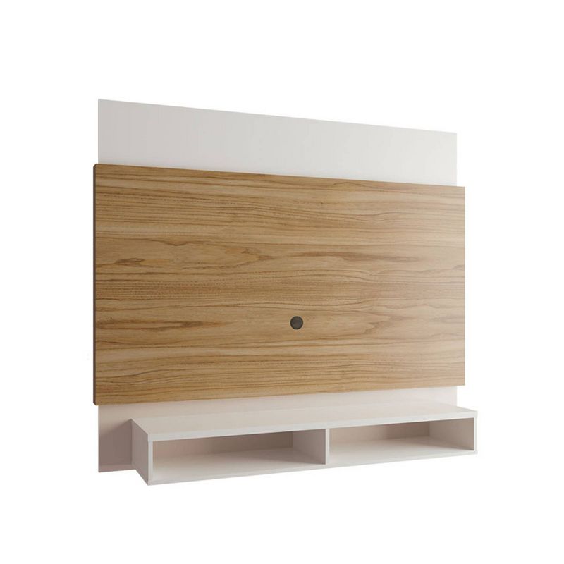 60" Brill Floating Entertainment Center Cinnamon/Off White - Manhattan Comfort
