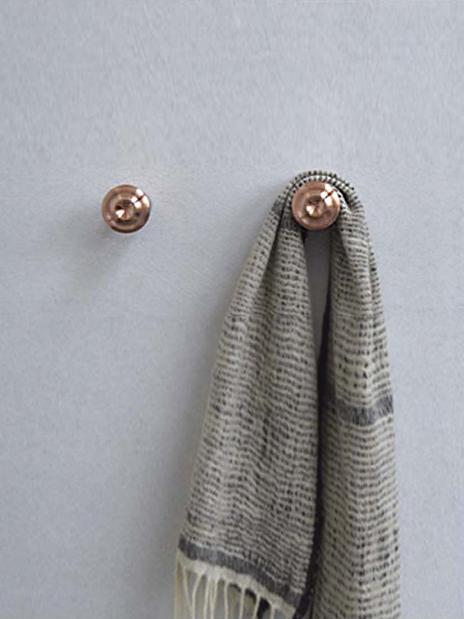 COPPRE Metallic Copper Large Antimicrobial Wall Peg - Set of 2