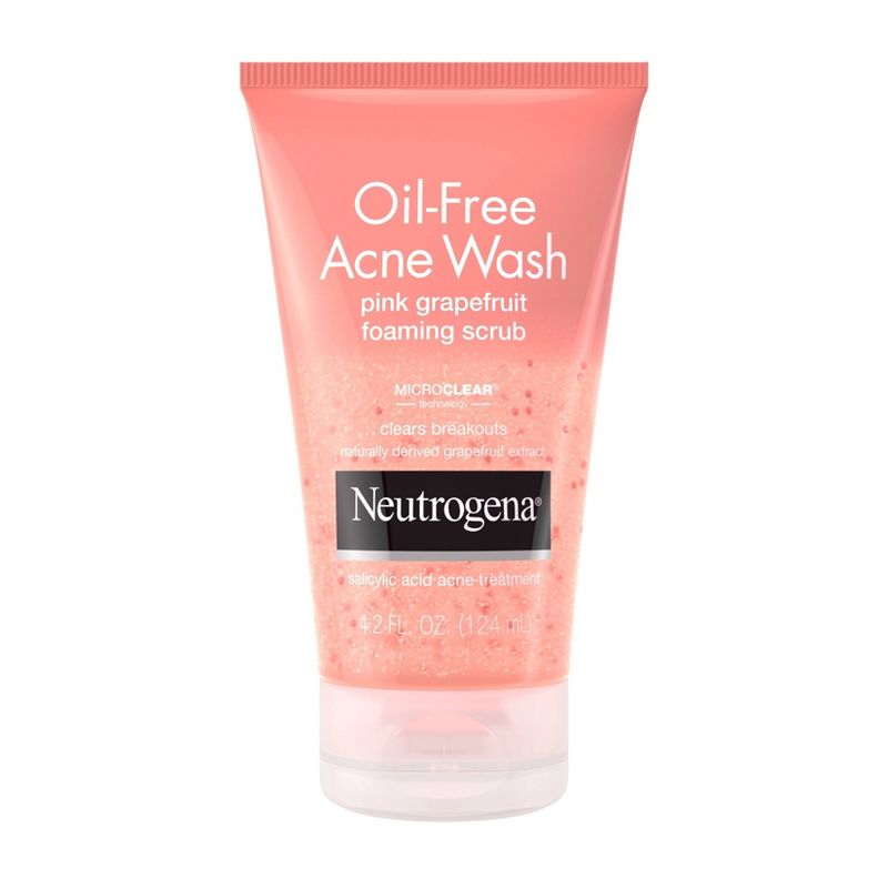Neutrogena Oil-Free Acne Wash Pink Grapefruit Foaming Scrub - 4.2 fl oz