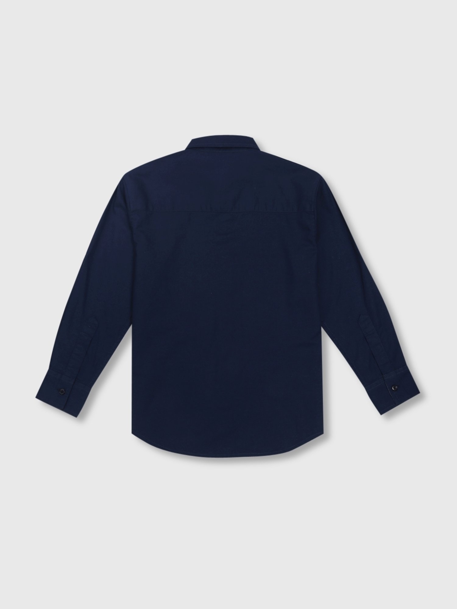 Gini & Jony Kids Navy Cotton Regular Fit Full Sleeves Shirt