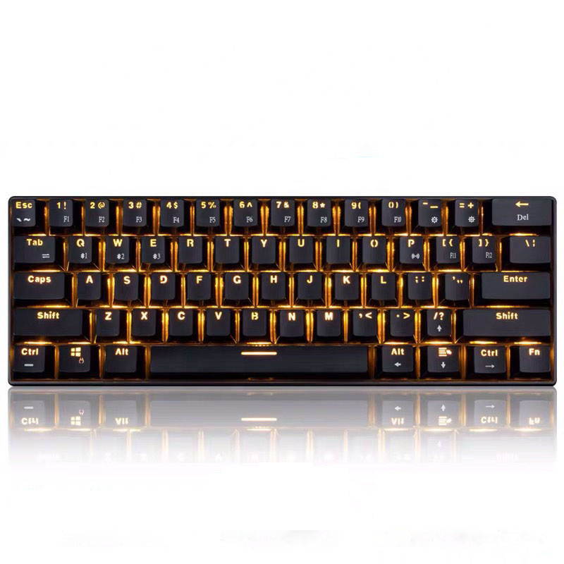 RK61 Wireless 60% Mechanical Gaming Keyboard, Ultra-Compact Bluetooth Mechanical Keyboard with 10 Hours Battery Life and Mechanical feel, Compatible  Suitable for PC, notebook computer game office