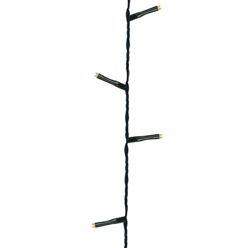 Kaemingk 283ct LED 8-Function Twinkle Christmas Micro Lights Warm White - 17' Green Wire