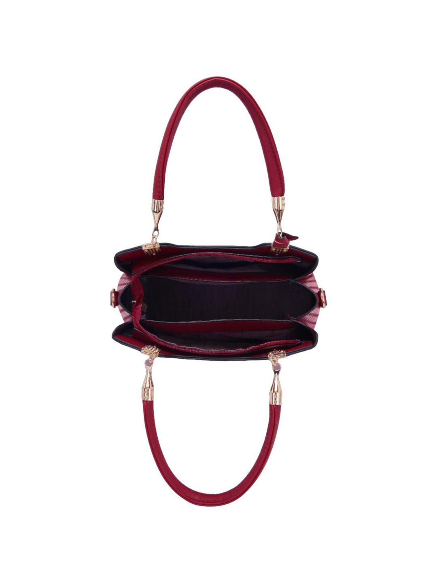 Pierre Cardin Red Textured Satchel Handbag