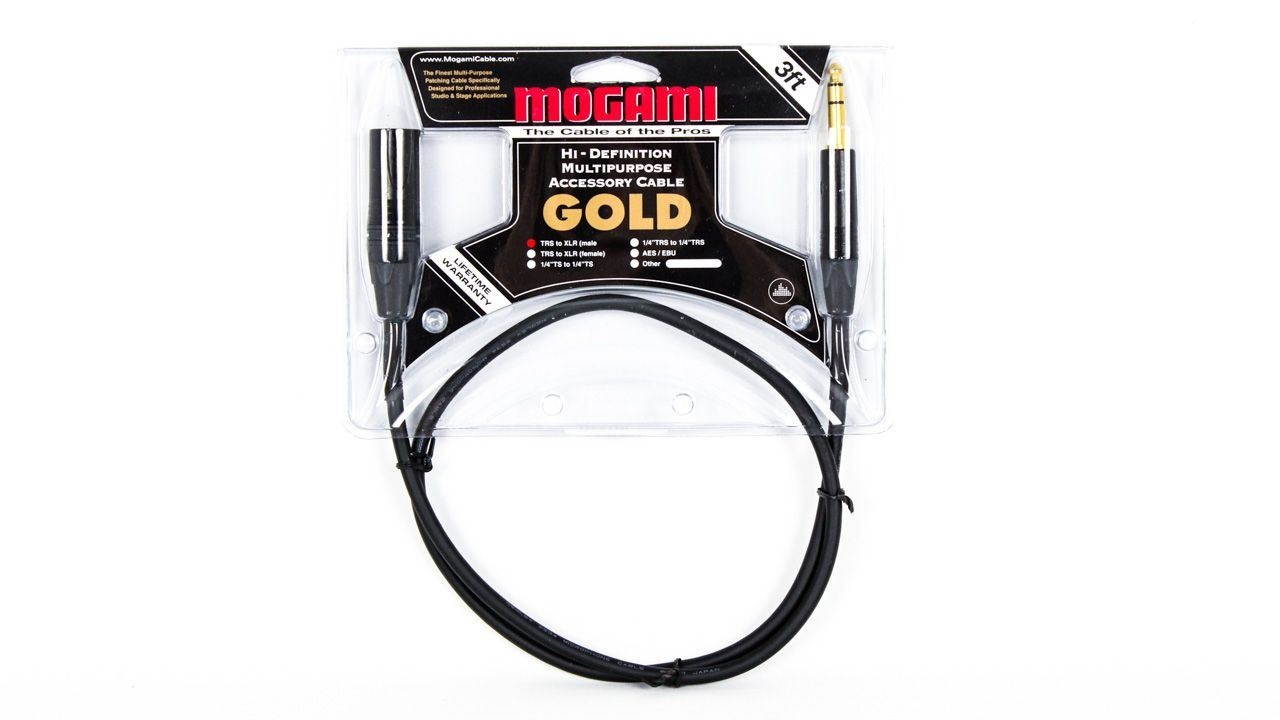 Mogami Gold 3' TRS to XLR Male Cable