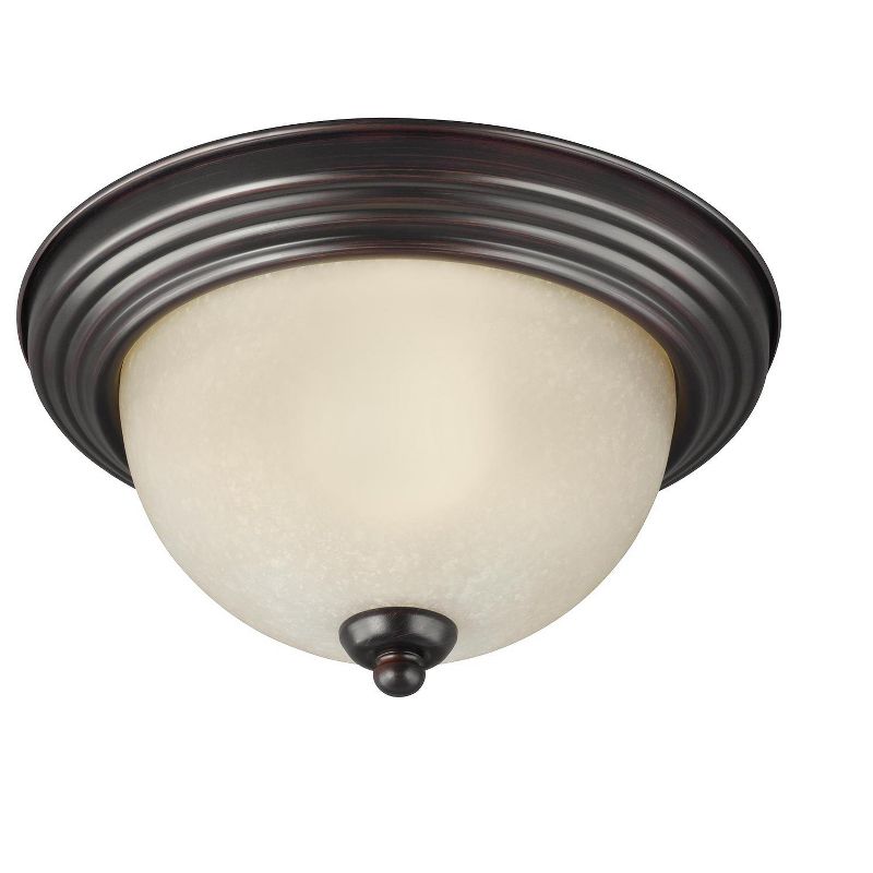 Sea Gull Lighting Geary Large 15" Round LED Ceiling Flush Mount, Burnt Sienna 7716593S-710
