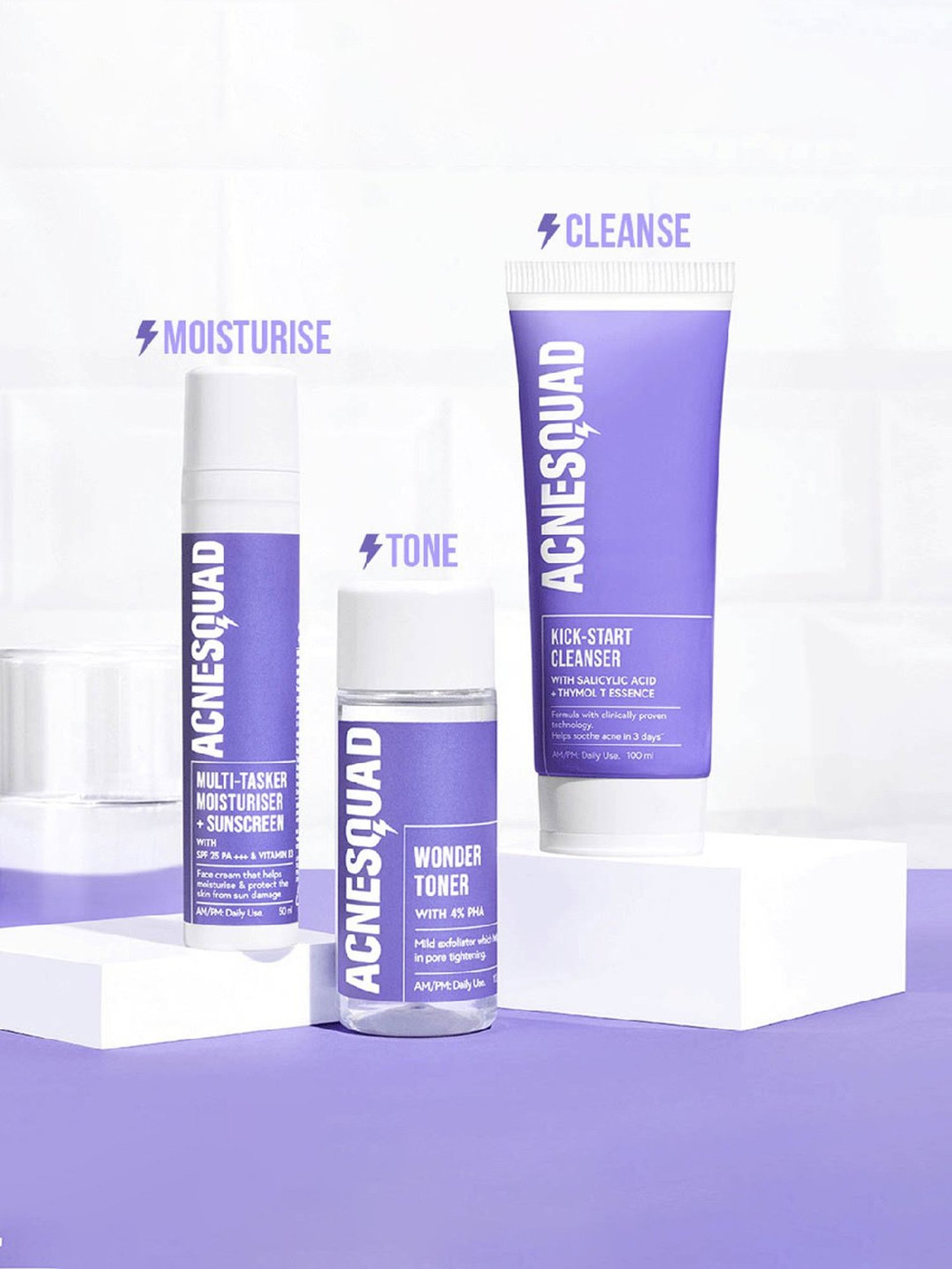 Acne Squad Multi-Tasker Moisturiser + SPF 25 PA+++ & Vitamin B3 - 50 ml