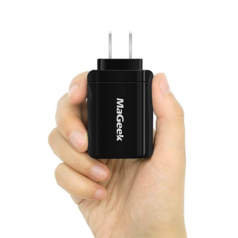 12W 24A Dual Ports USB Travel Wall Charger Power Adapter with UniCharge Technology for iPhone 77 Plus 6s 66 Plus iPad Air 2 Galaxy S7 S7 Edge S6 Note 5 and More Black