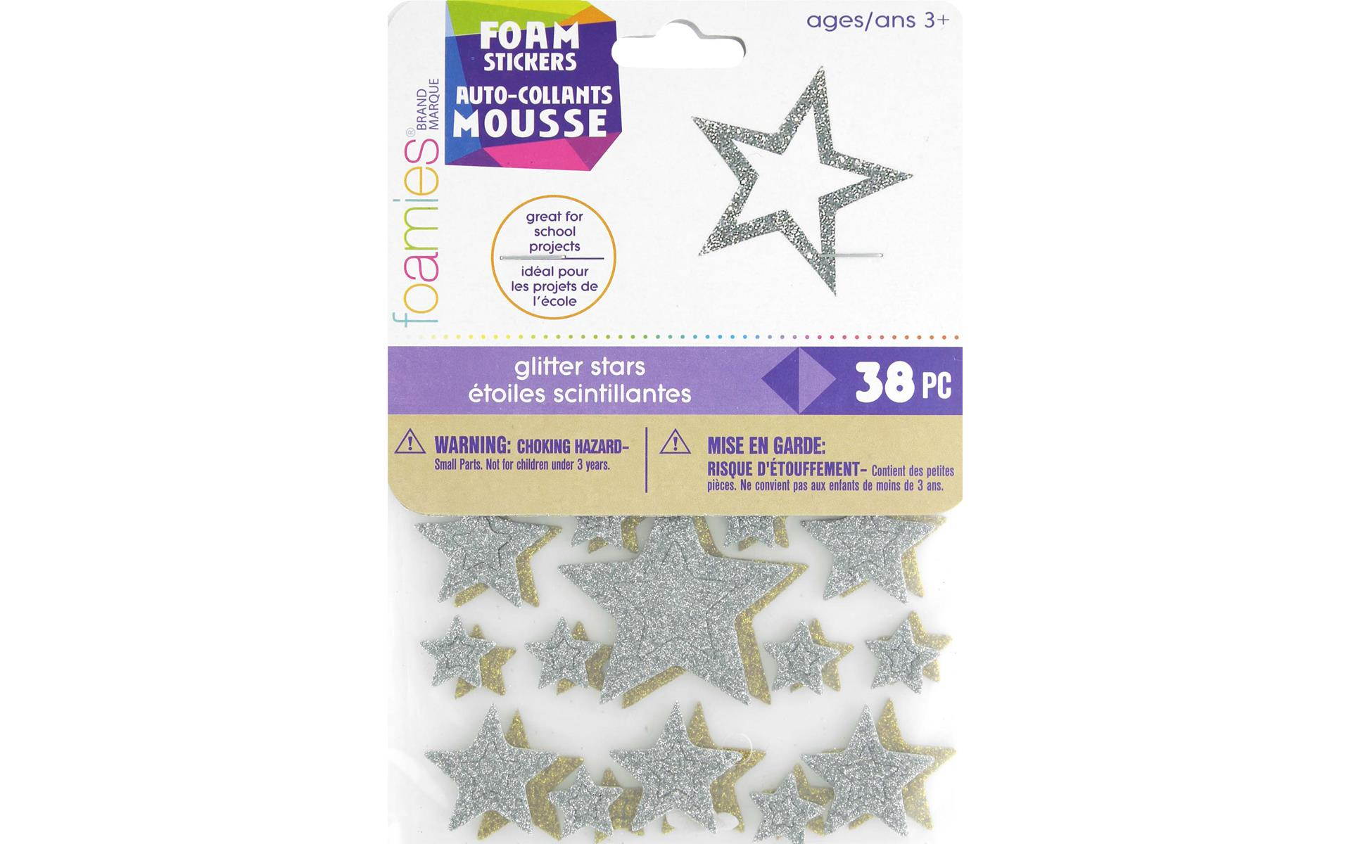 Darice 106-1373 Foam Glitter Stickers 38/Pkg