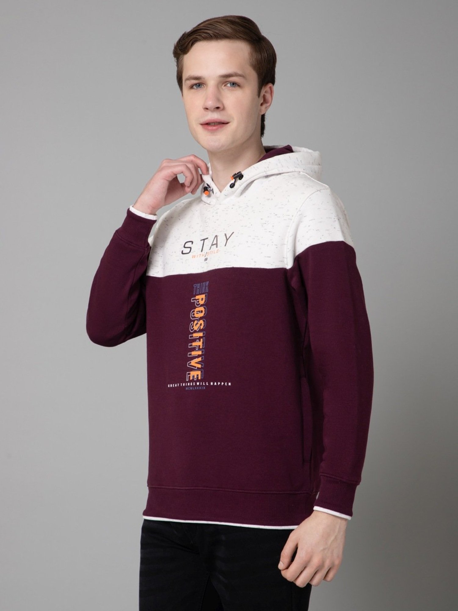 Spykar Red Slim Fit Sweatshirt