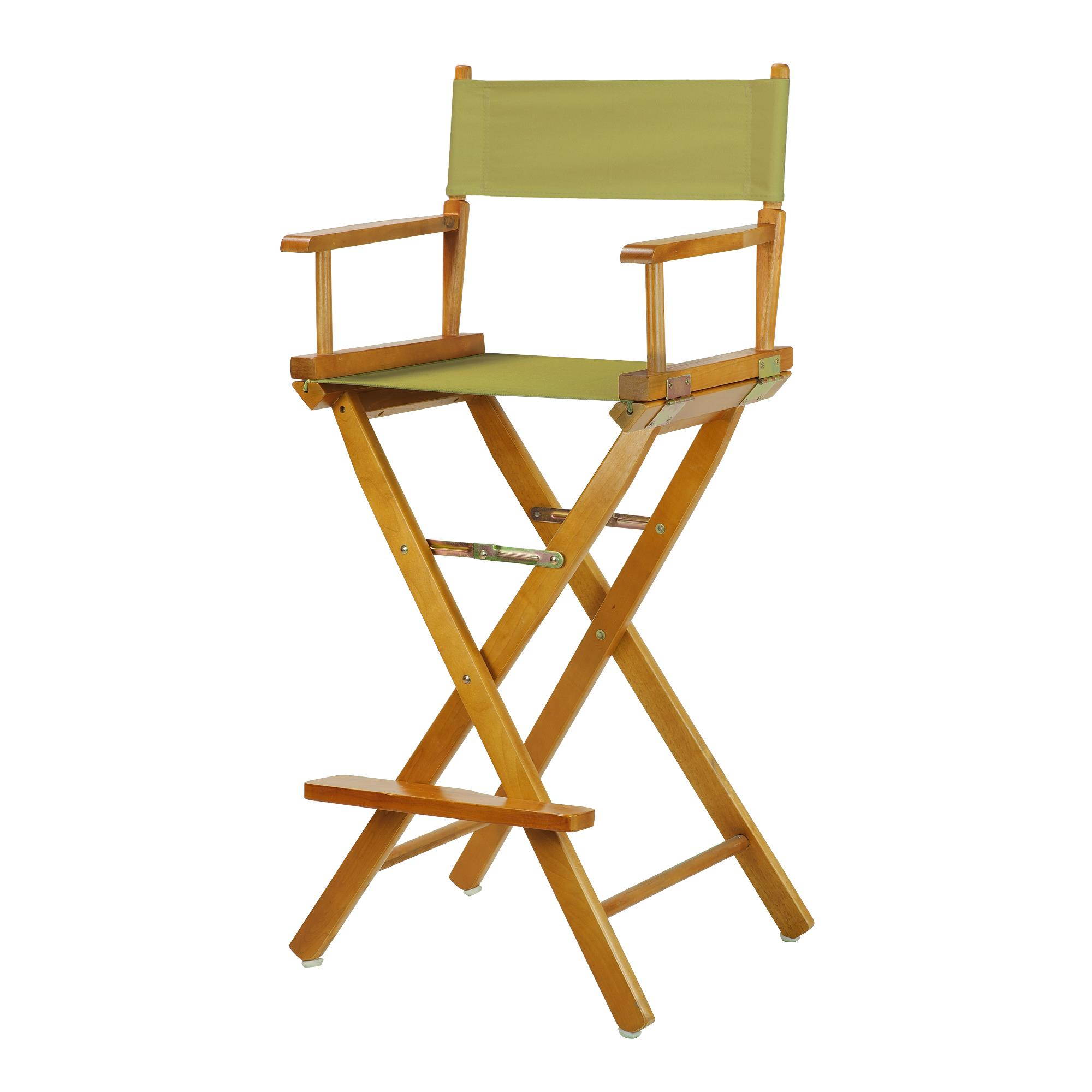 Casual Home 230-05-021-100 30 in. Directors Chair Honey Oak Frame with Olive Canvas