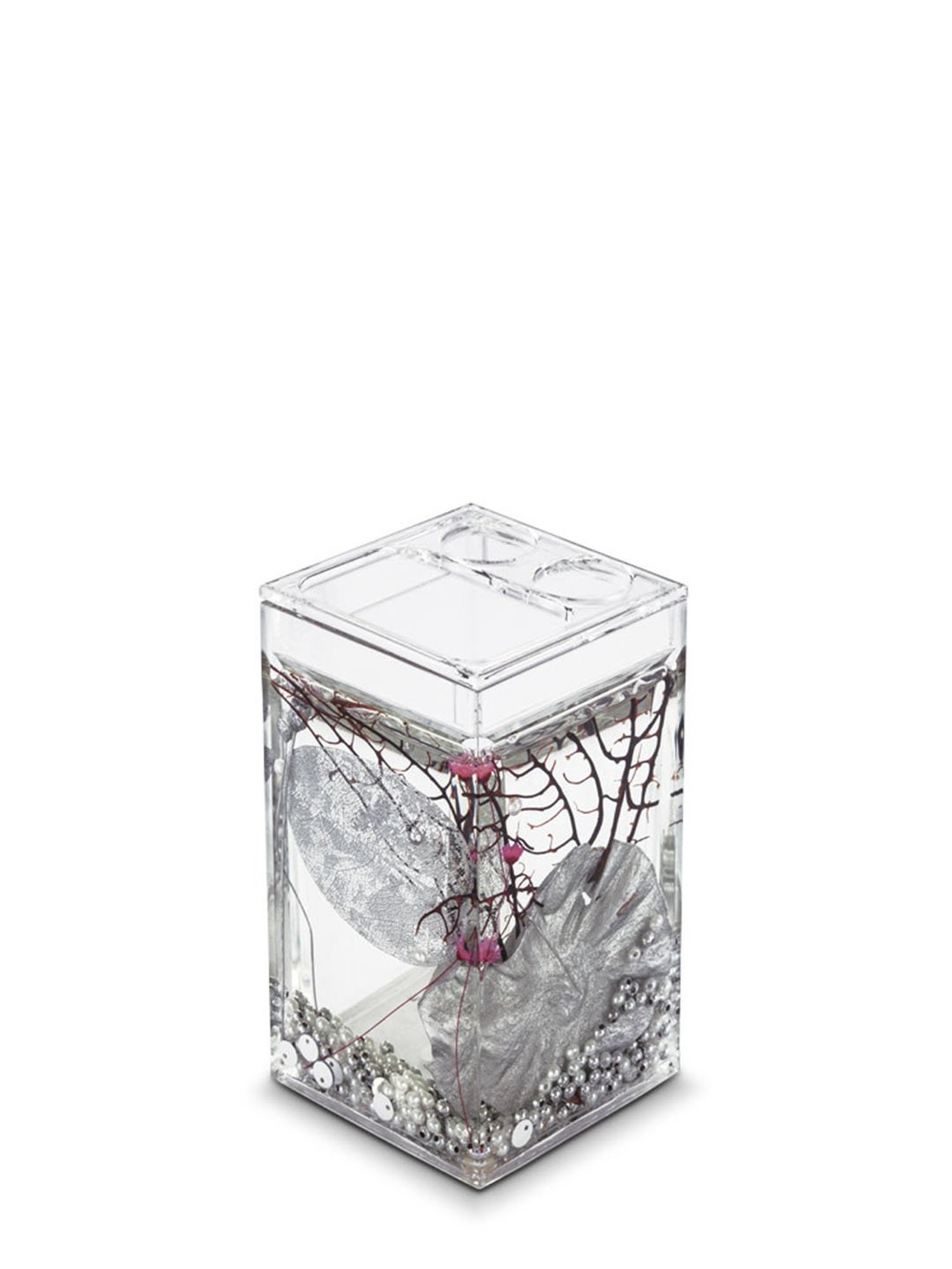 Freelance Silver Acrylic Set of 4 Bathroom Accessories