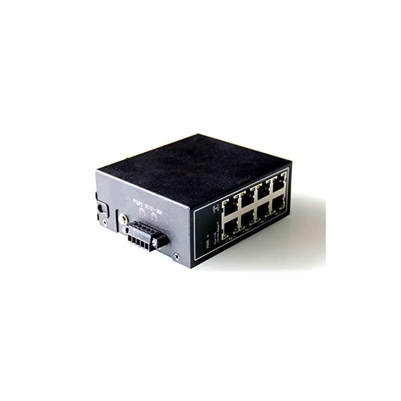 WDH-8ET-DC 10/100Mbps Unmanaged 8-Port Industrial Ethernet Switches with DIN Rail/Wall-Mount (UL Listed, Fanless, -30&deg;C~75&deg;C)