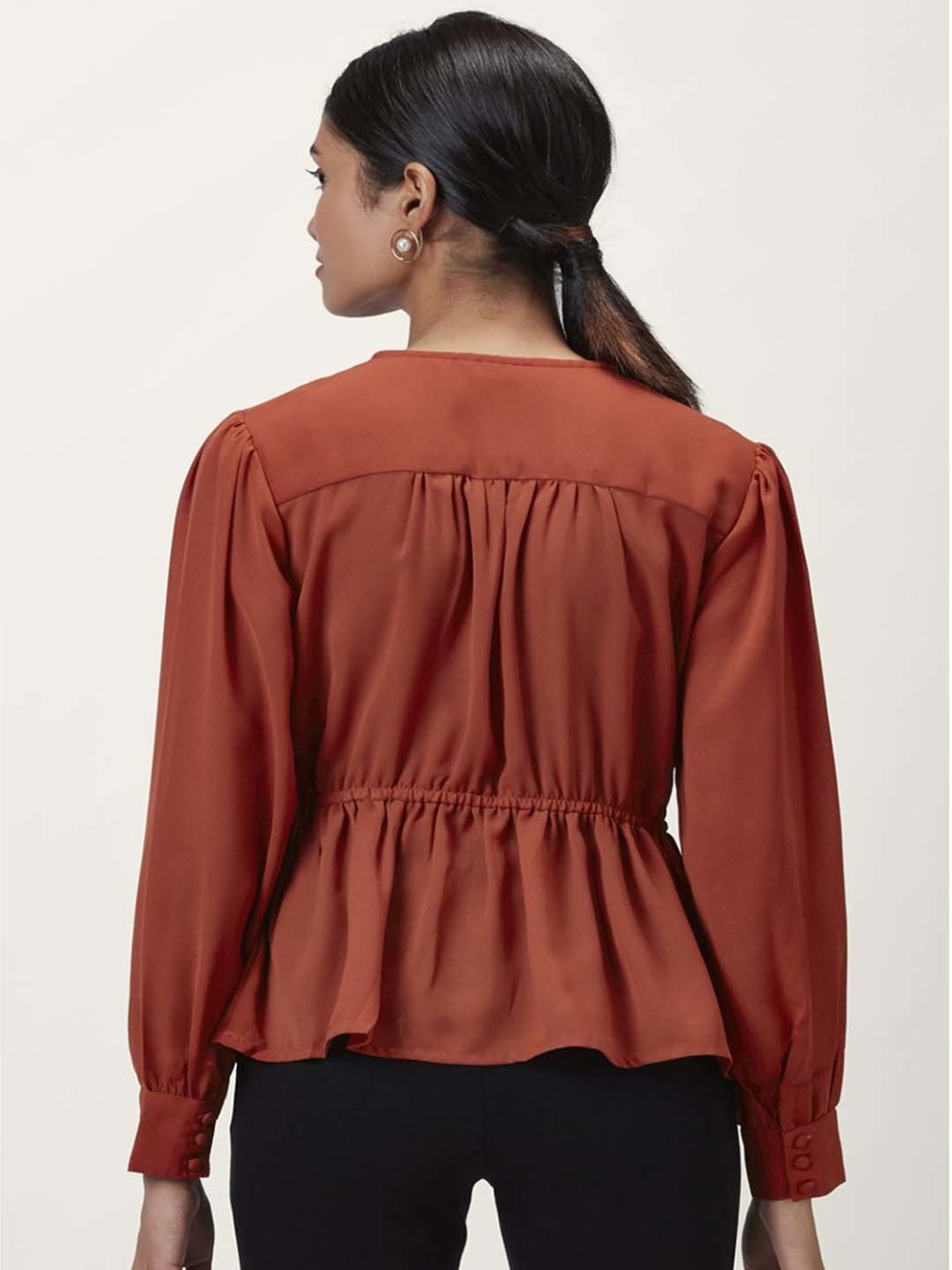 Annabelle by Pantaloons Rust Printed Top