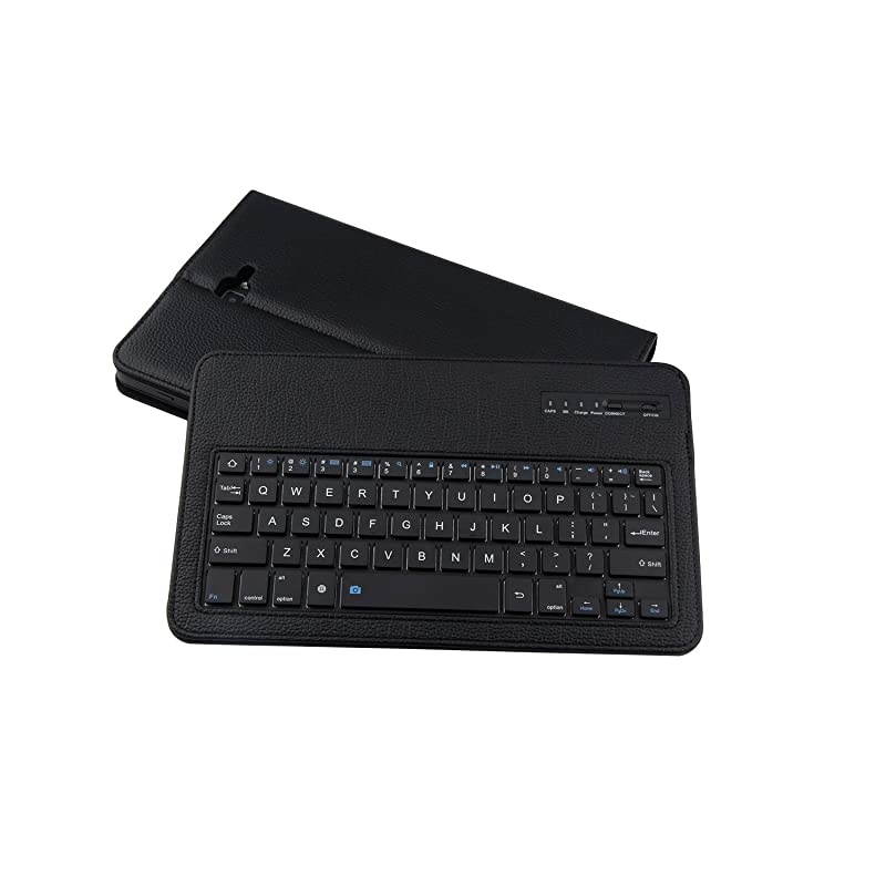 Keyboard Case for Samsung Galaxy Tab A 97 Folio PU Leather Stand Case Cover with Detachable Wireless Keyboard for Samsung Galaxy Tab A 97 Inch Black