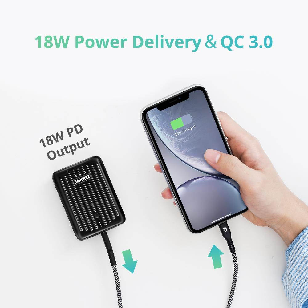 Zendure SuperMini 10,000mAh USB-C PD Portable Charger - Blue Horizon