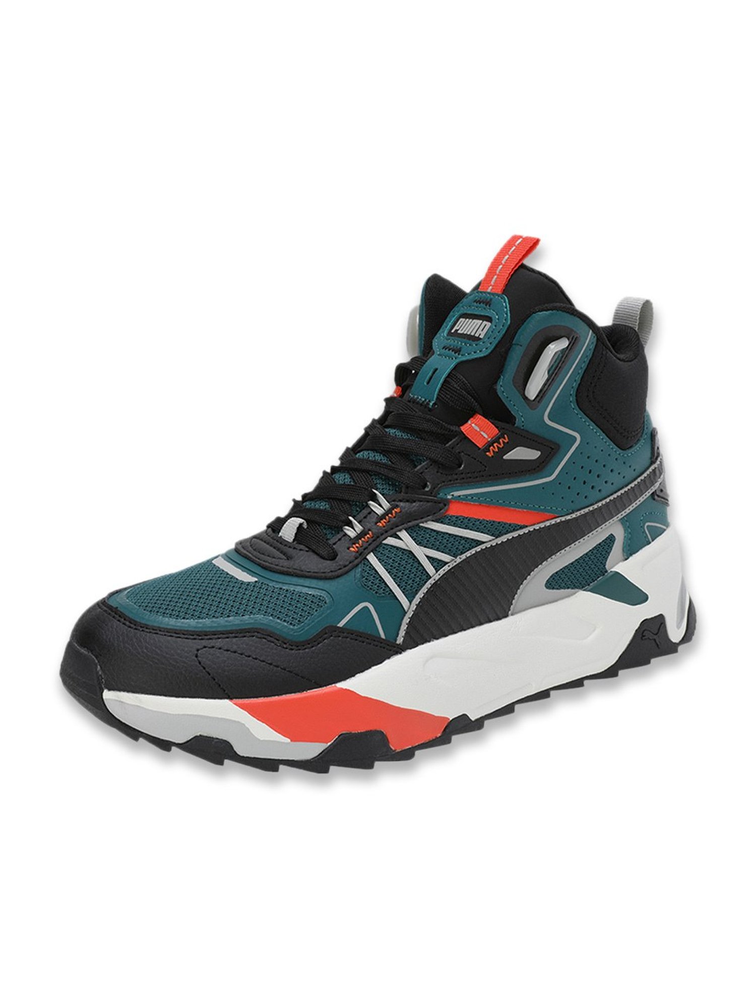 Puma Men's Trinity Mid Hybrid Mint Blue Ankle High Sneakers